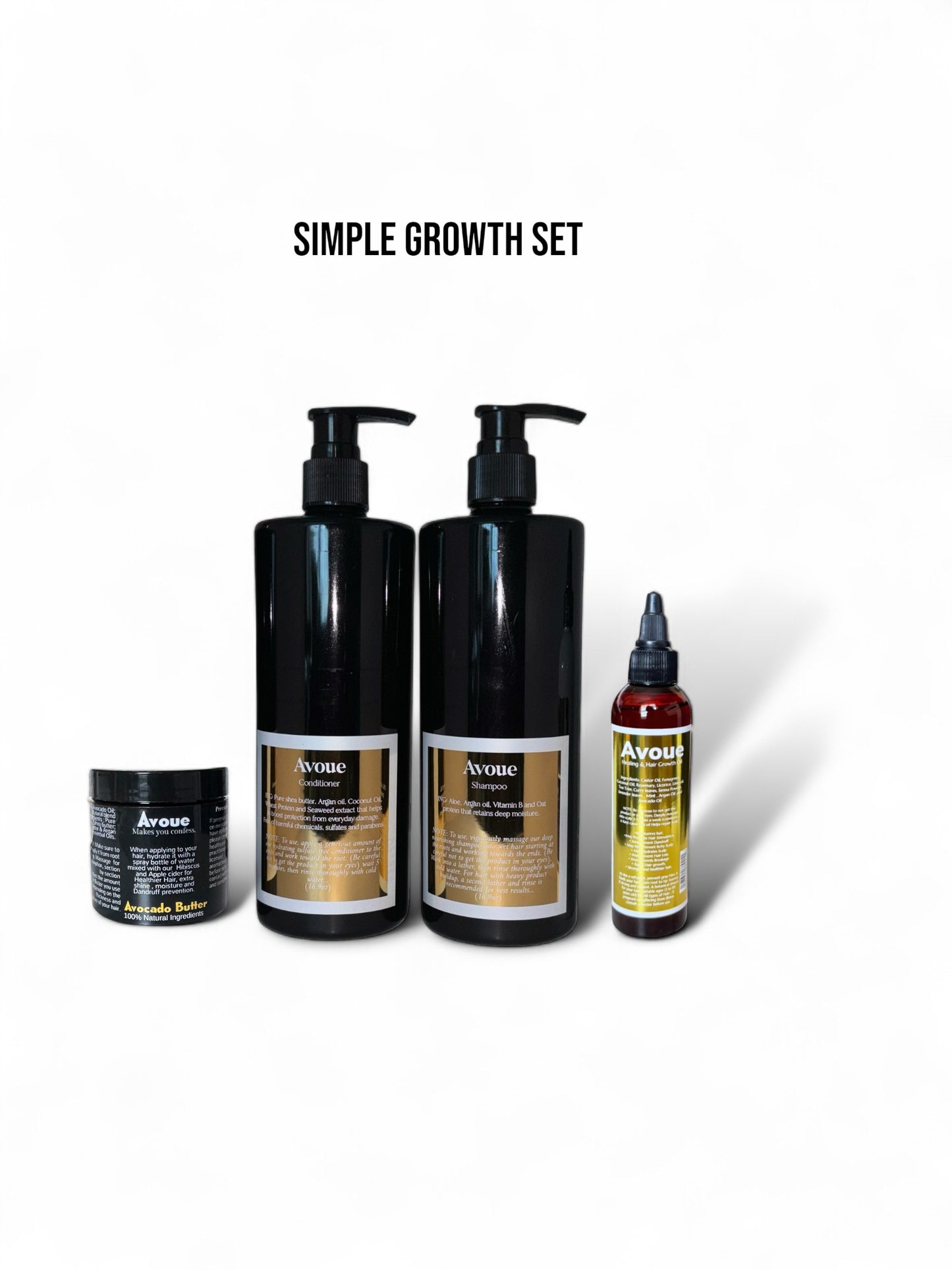 Simple set (Oil, Butter) 8oz (Shampoo, Conditioner) 16oz