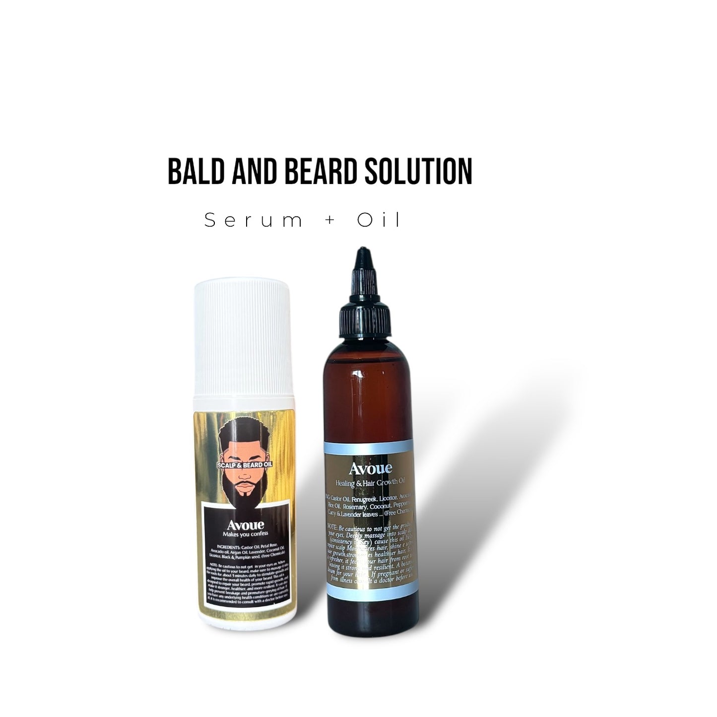 Beard and Bald problem Set (Serum & Oil)8oz