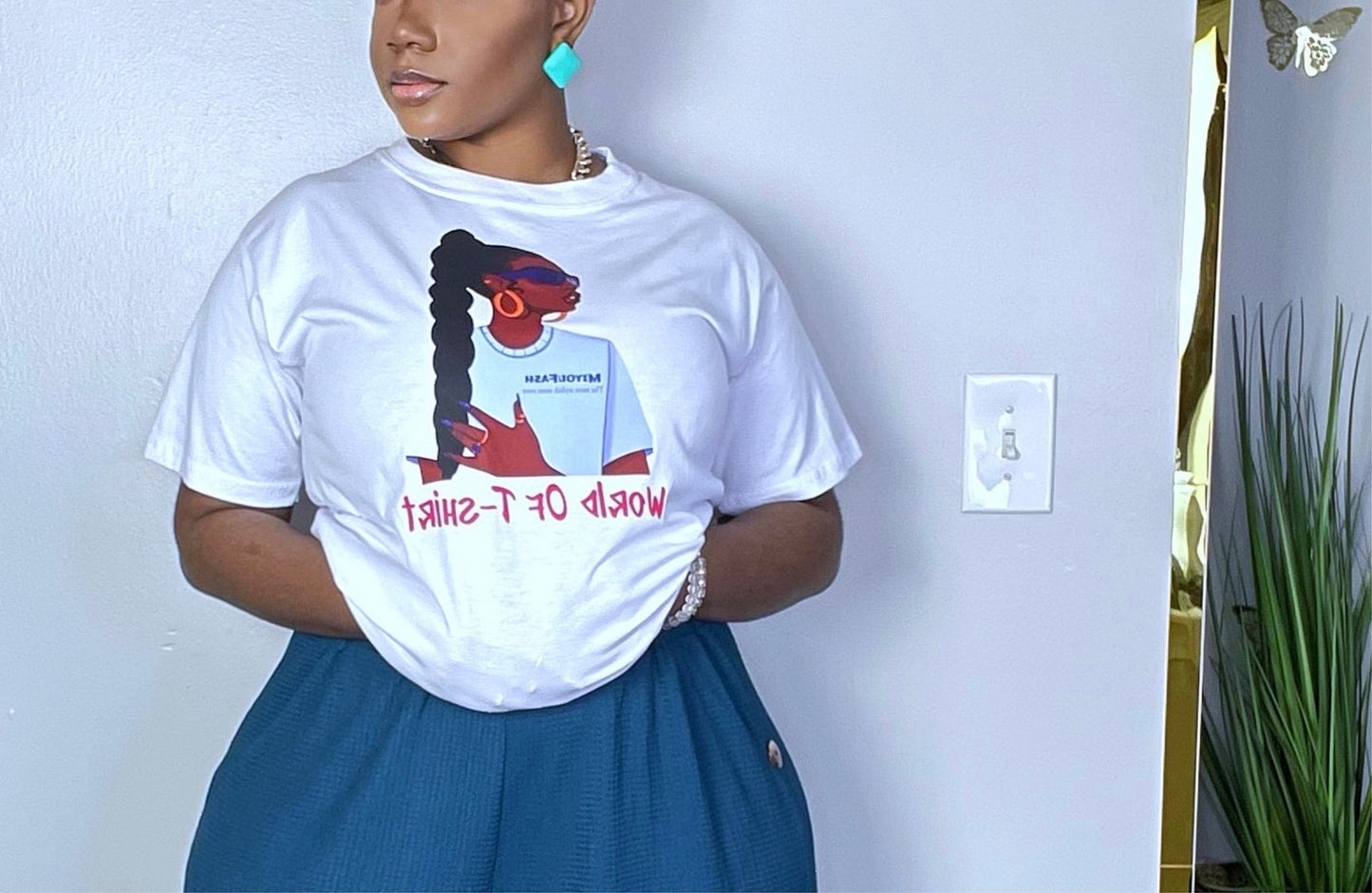 Blue Glasses Oversized T-shirt