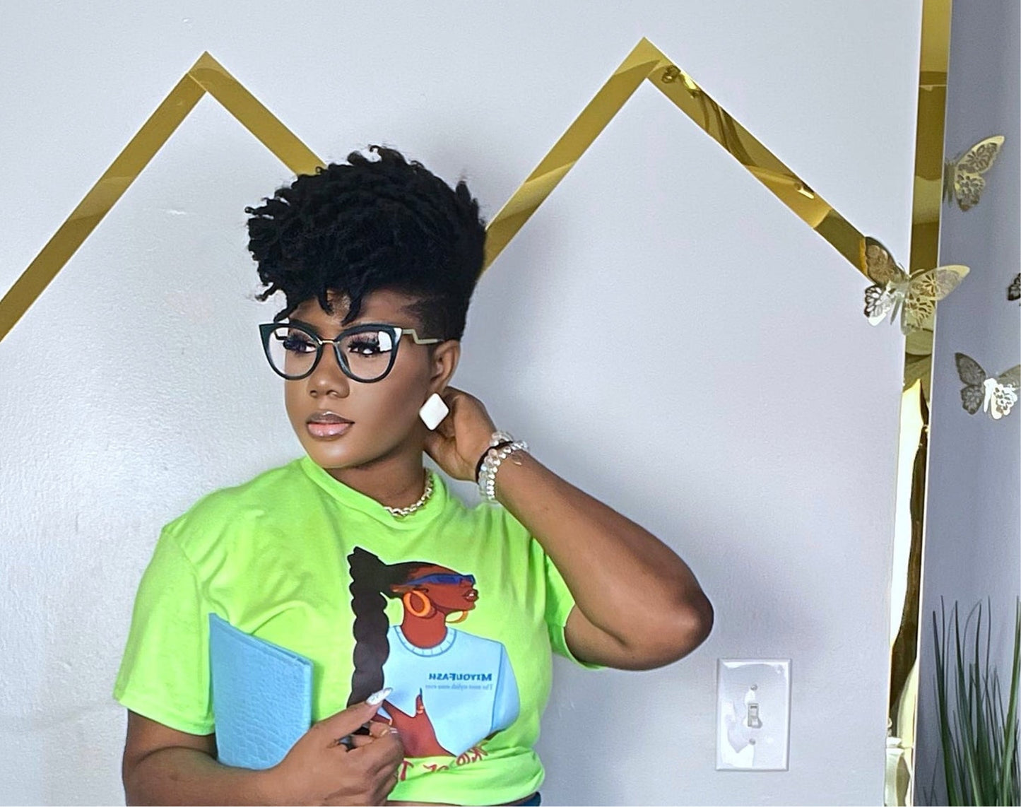 Blue Glasses Oversized T-shirt