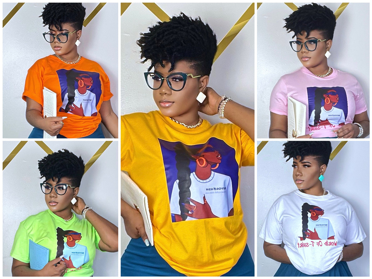 Blue Glasses Oversized T-shirt
