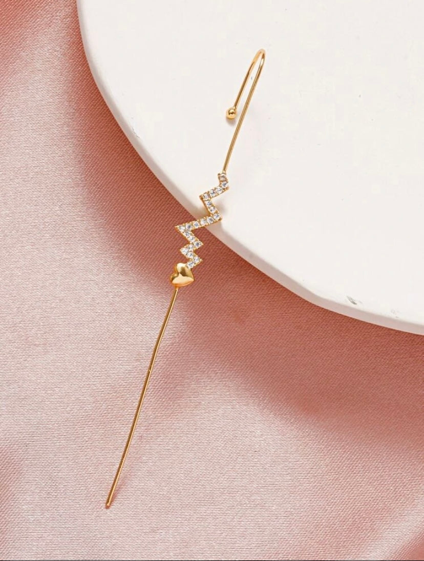 Cuff Heartbeat Earrings