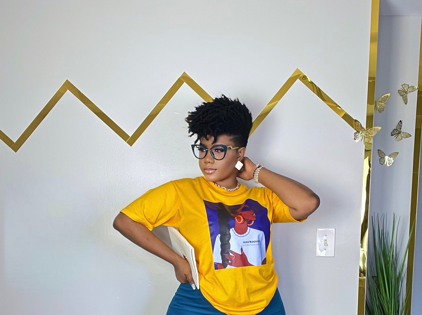 Blue Glasses Oversized T-shirt