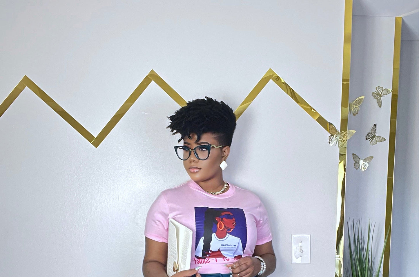 Blue Glasses Oversized T-shirt