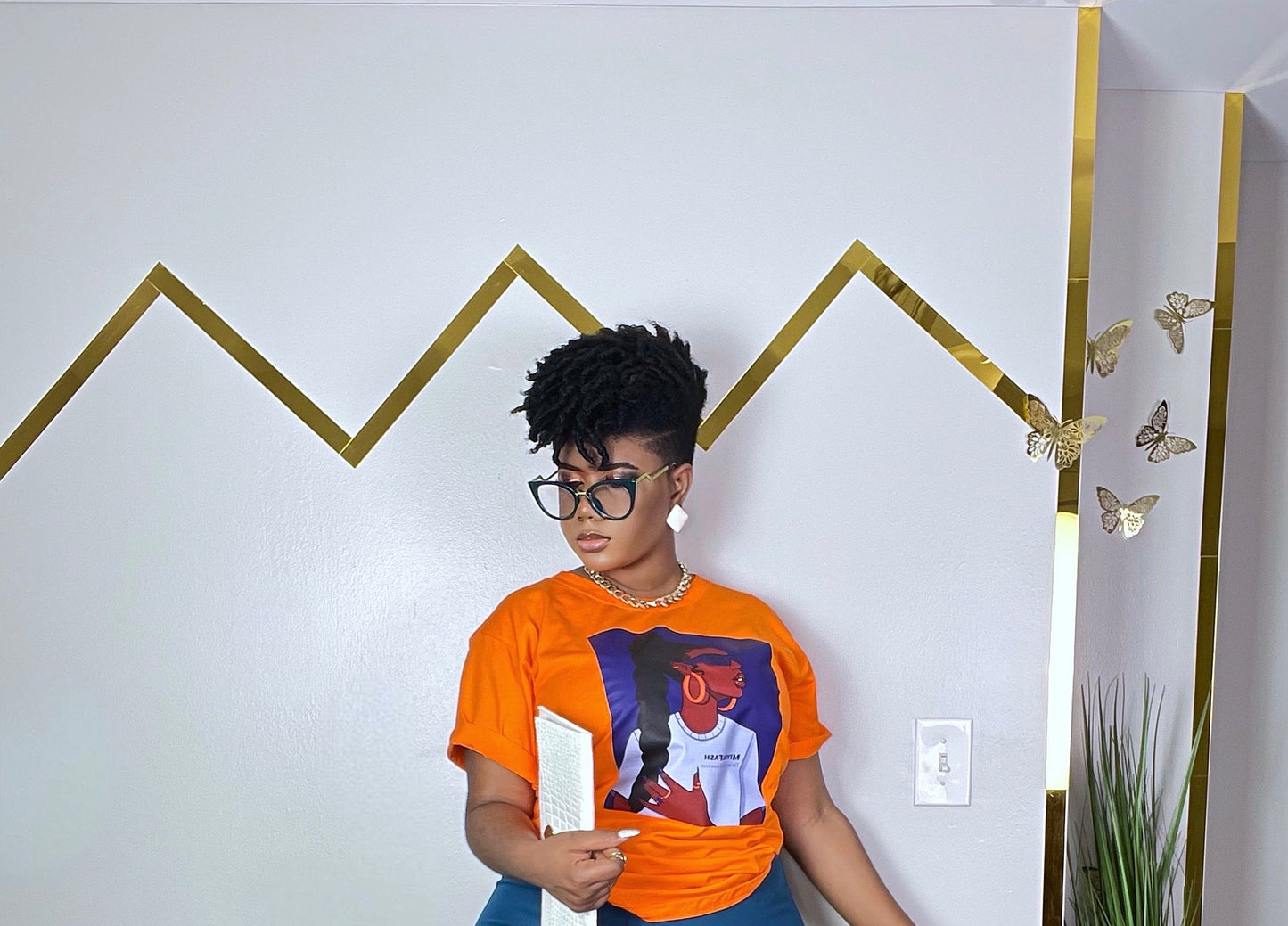Blue Glasses Oversized T-shirt